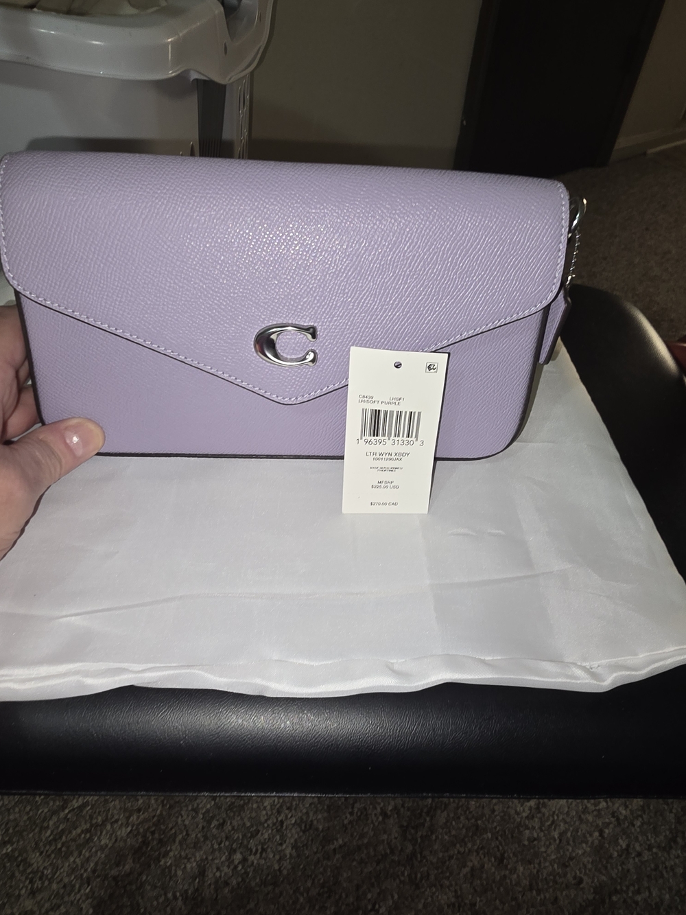 Coach Lavender Envelope Crossbody Wallet